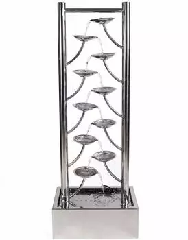 Köhko Wasserwand Blätterform Edelstahl 97cm mit LED-Beleuchtung (23017)