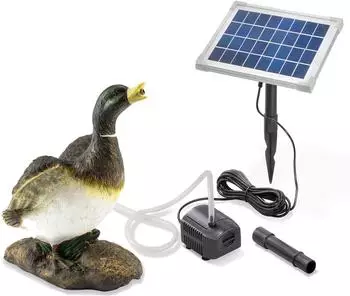Esotec Wasserspeier Ente mit Solar-Teichpumpe Teichfigur (101659)