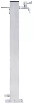 vidaXL Wassersäule für den Garten 100cm, Edelstahl, quadratisch (364499)