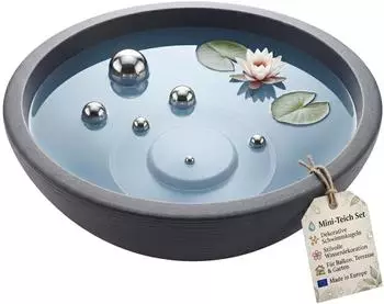 BigDean Miniteich Brunnen Komplettset mit Schale & Teichkugeln Ø 60cm (1003066)