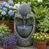 Köhko Steinquell Aura Gartenbrunnen Natursteinoptik mit LED (17004)