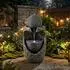 Köhko Steinquell Aura Gartenbrunnen Natursteinoptik mit LED (17004)