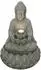 Dehner Yoga Gartenbrunnen, Polyresin, grau, warmweiße LED, solarfähig, 36,5x55x36,5cm