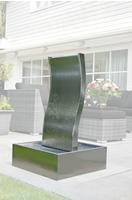 Ubbink Gartenbrunnen "GENOVA in Wellenform aus geb&uuml;rstetem Edelstahl"