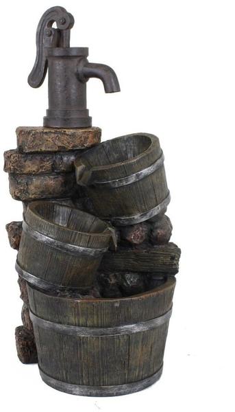Die moderne Hausfrau Brunnen in Holzoptik mit Kaskade