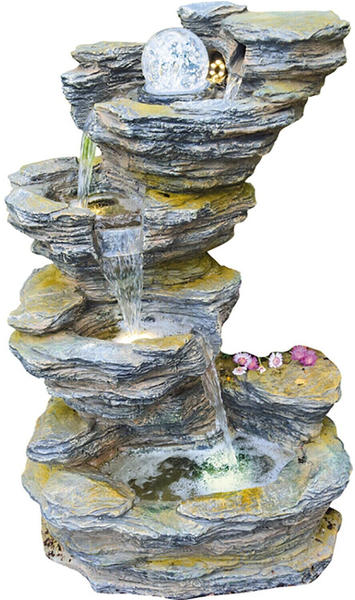 Granimex Wasserspiel Fudong Polyresin Natur 86x54x42cm
