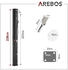 Arebos Solardusche 60 L mit Handbrause und Thermometer schwarz (AR-HE-SDTSN60)