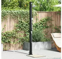 vidaXL Au&szlig;en Solardusche Schwarz 217 cm PVC und Aluminium