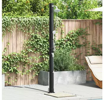 vidaXL Au&szlig;en-Solardusche Schwarz 217cm PVC und Aluminium (42003414)
