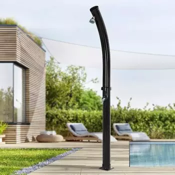 ML-Design Solardusche 20L 222cm Rund, Schwarz, gebogen, bis 60&deg;C (4064649071735)