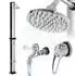 ML-Design Solardusche 35L, rund, 217,5cm, Regenduschkopf, silber-schwarz (4064649071742)