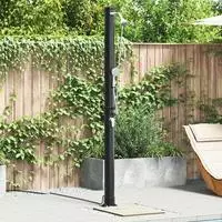 vidaXL Au&szlig;en Solardusche Schwarz 217 cm PVC und Aluminium