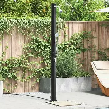 vidaXL Au&szlig;en-Solardusche schwarz 217cm PVC und Aluminium (42003409)