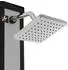 ML-Design Solardusche 40L eckig 217cm mit Fußdusche, silber-schwarz