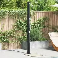 vidaXL Au&szlig;en Solardusche Schwarz 217 cm PVC und Aluminium