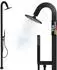 LAWA Living and Lifestyle Gartendusche Edelstahl V2A mit Handbrause und Regendusche, Warm-/Kaltwasser (EG6BRS)