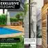 LAWA Living and Lifestyle Gartendusche Edelstahl V2A mit Handbrause und Regendusche, Warm-/Kaltwasser (EG6BRS)