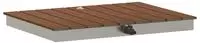 vidaXL Garten Boden Dusche WPC und Edelstahl 201 Braun