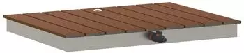 vidaXL Garten-Bodendusche WPC und Edelstahl 201, braun (42031214)
