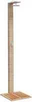vidaXL Gartendusche Beige 50x55x224 cm Poly Rattan und Akazienholz