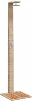 vidaXL Gartendusche Beige 50x55x224cm Poly Rattan und Akazienholz (368208)