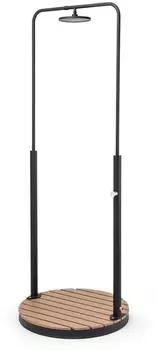 Blumfeldt Sumatra Falls Round Gartendusche rund 80x80cm, schwarz