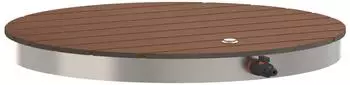 vidaXL Garten-Bodendusche WPC & Edelstahl 201, braun (42031216)