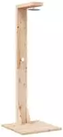vidaXL Gartendusche 210 cm Massivholz Kiefer und Edelstahl Natur