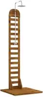 vidaXL Gartendusche 225 cm Massives Akazienholz und Edelstahl Natur
