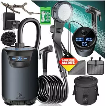 Kesser Campingdusche mit Pumpe, 8000mAh Akku, 20L Behälter