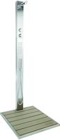 Eichenwald Modell 70 Gartendusche Malta mit WPC Plattform sandfarbig