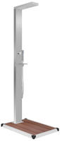 vidaXL Gartendusche mit Bodenelement WPC Edelstahl