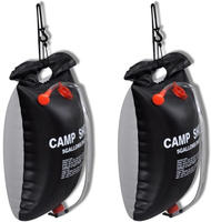 vidaXL Campingdusche 2 Stk. Solar 20 L