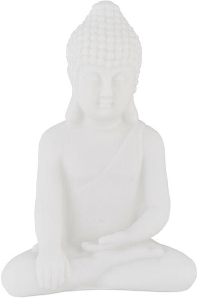 Relaxdays Buddha Figur Kunststoff weiß (10043103_0_DE)