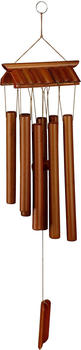 Relaxdays Wind Chime Bamboo 62 x 15 cm brown