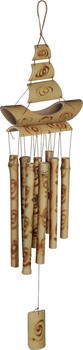 Relaxdays Wind Chime Bamboo 66 x 19 cm beige
