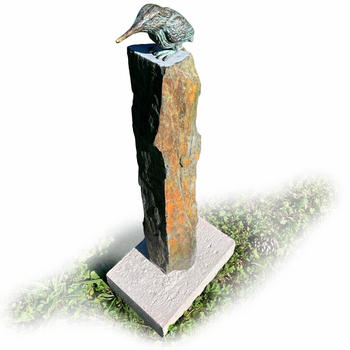 Rottenecker Eisvogel mit Schiefersäule aus Bronze