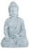 Relaxdays Buddha Figur sitzend Polyresin hellgrau (10025659_940_DE)