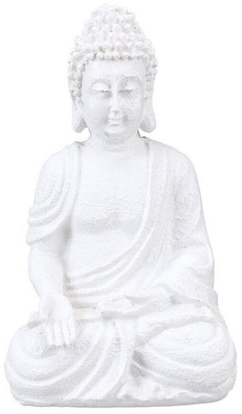 Relaxdays Buddha Figur sitzend Polyresin weiß (10039823_0_DE)