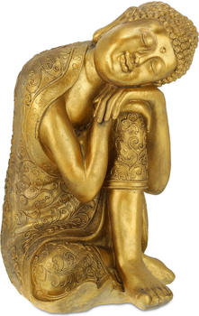 Relaxdays Buddha Figur Polyresin gold (10035611_0_DE)