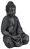 Relaxdays XL Buddha Figur sitzend Polyresin dunkelgrau (10025660_709_DE)