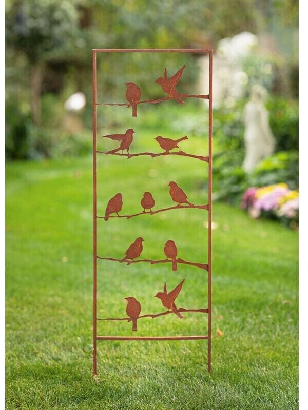 Dekoleidenschaft Gartenfackel Flammenkelch - 90cm Rost-Optik Kerzenhalter