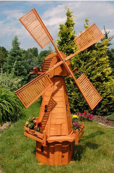 Deko Shop Hannusch Große Holz-Windmühle 215 cm (WM H3)