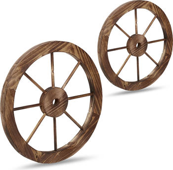 Relaxdays Wagenrad aus Holz (10037618)