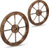 Relaxdays Wagenrad aus Holz (10037618)
