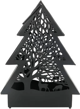 Trend Line Dekobaum Metall Winter 35,5 x 10 x 27 cm schwarz