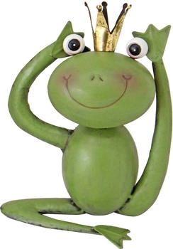 Trend Line Dekofigur Frosch Metall 27 x 21 cm gr&uuml;n