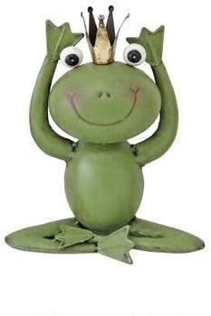 Trend Line Dekofigur Frosch Metall 27 x 23 cm gr&uuml;n