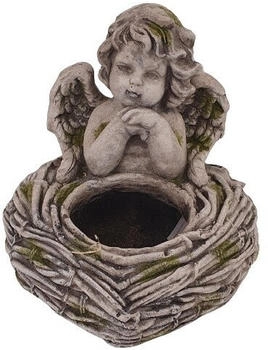 F&D Dekofigur Engel zum Bepflanzen 31,5 x 27 x 31 cm grau