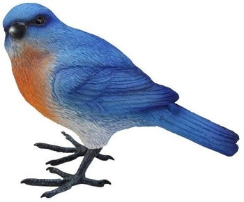 F&D Dekofigur Vogel 9,5 x 12 cm blau orange